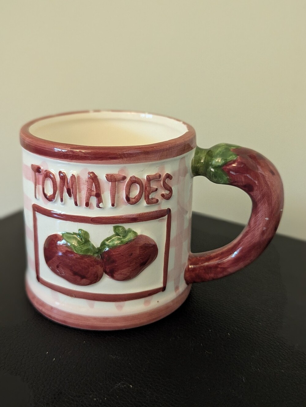 Vintage 3D Tomato Soup Mug - Hermitage Pottery